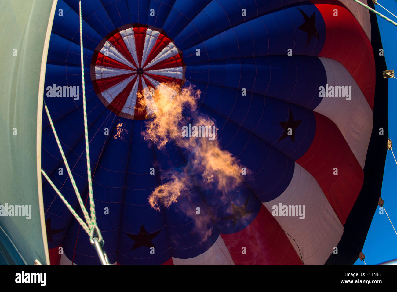 hot air balloon, balloon, Albuquerque, new Mexico, USA, America, flame, concepts Stock Photo