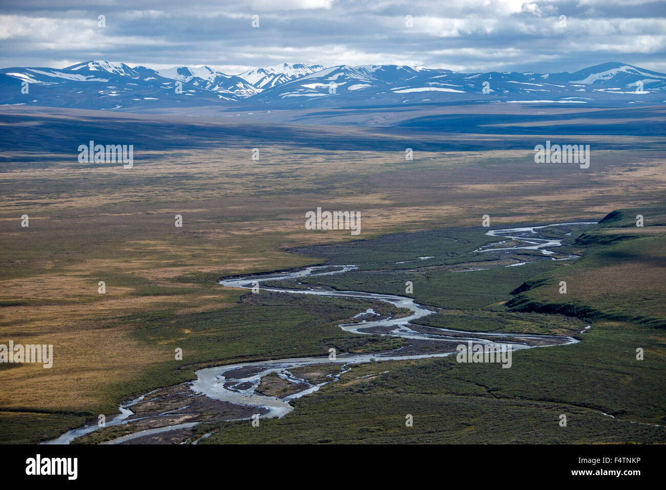 river, Brooks Range, Alaska, USA, America, landscape Stock Photo