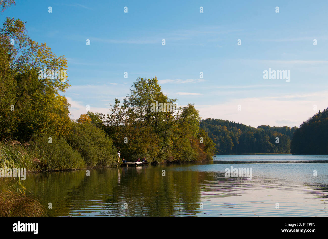 Switzerland, Europe, canton Zurich, Türlersee, lake, autumn, Stock Photo