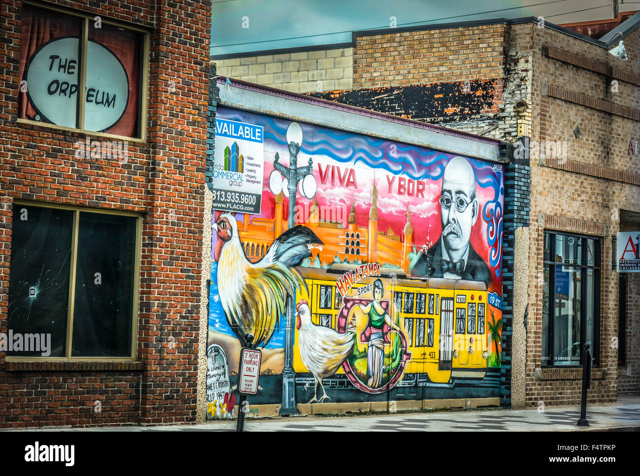 Street art, murals & Graphics in Ybor City, FL, the former "Cigar