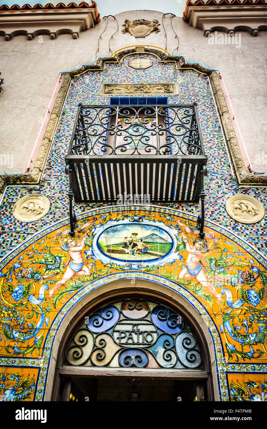 Legendary Columbia Restaurant's Spanish tile murals & ornate