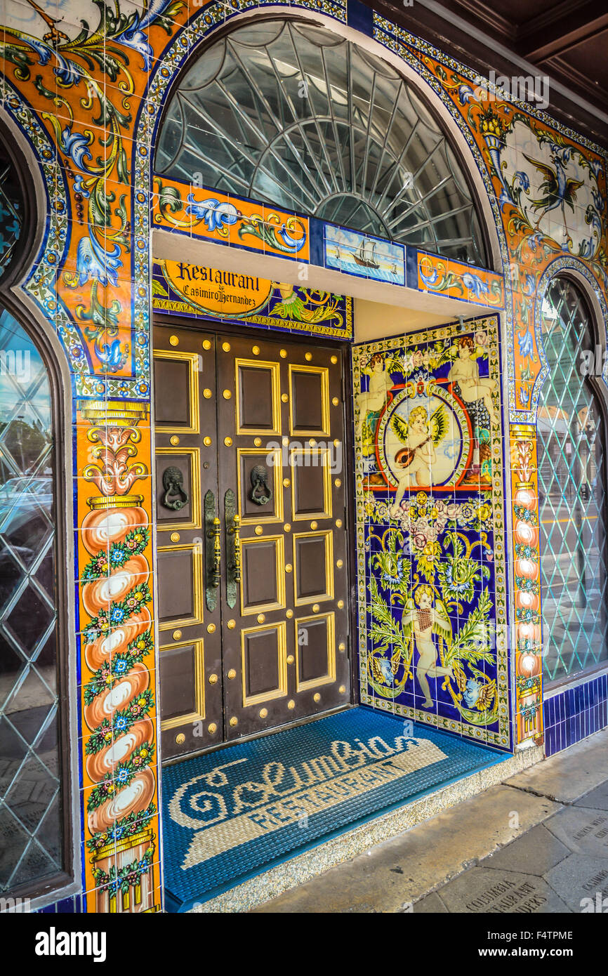 Legendary Columbia Restaurant's Spanish tile murals & ornate
