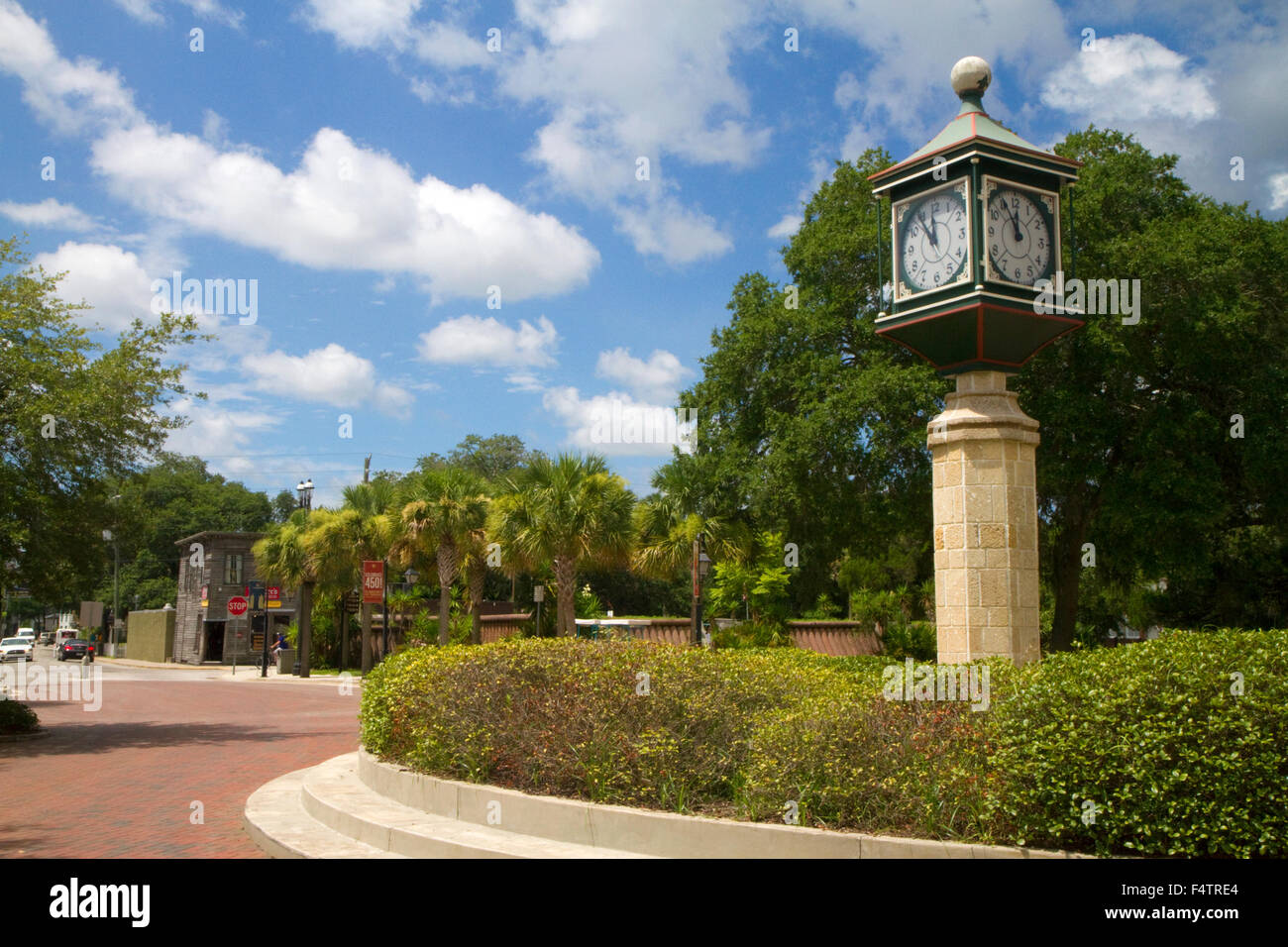 Clock at St. Augustine, Florida, USA Stock Photo