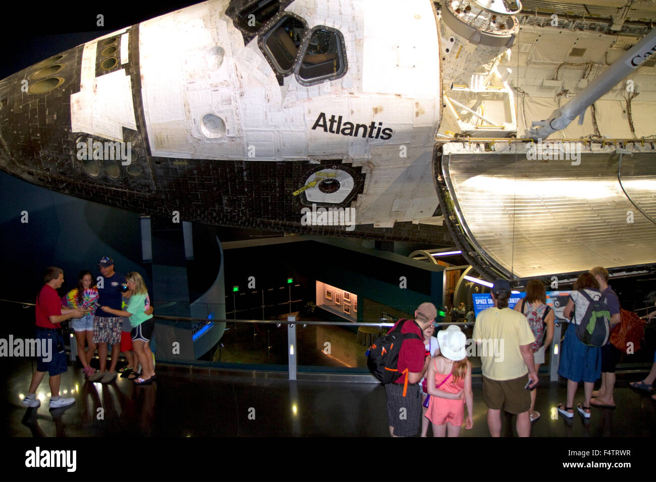 Space Shuttle Atlantis display at the John F. Kennedy Space Center, Merritt Island, Florida, USA. Stock Photo