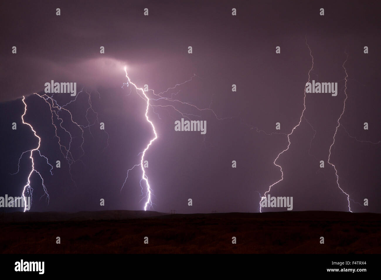 Lightning strike in the sky above Boise, Idaho, USA Stock Photo - Alamy