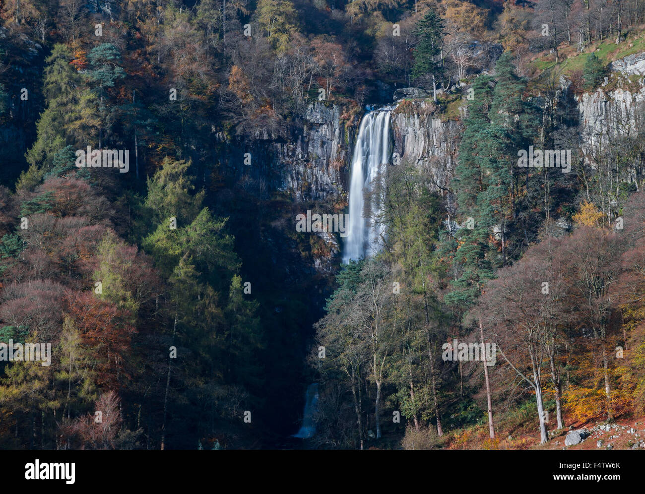 Pistyll Rhaeadr waterfall, Wales Stock Photo
