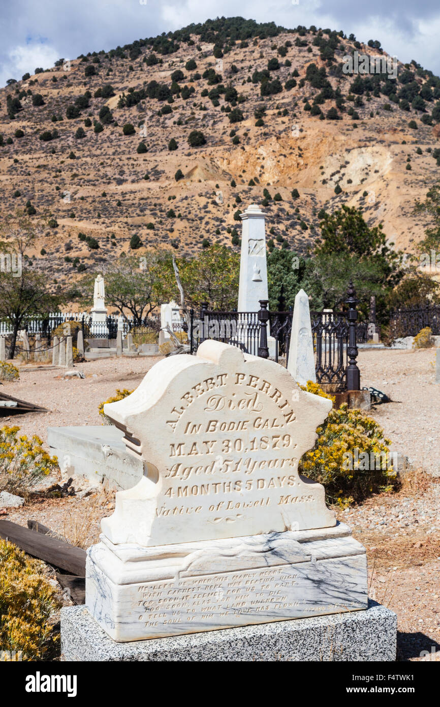 Pioneer cemetery at Virginia City, Nevada, USA Stock Photo Alamy
