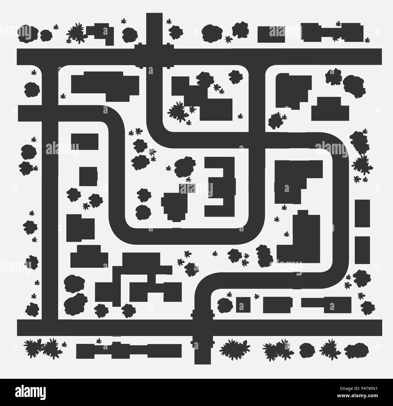 System route map Black and White Stock Photos & Images - Alamy