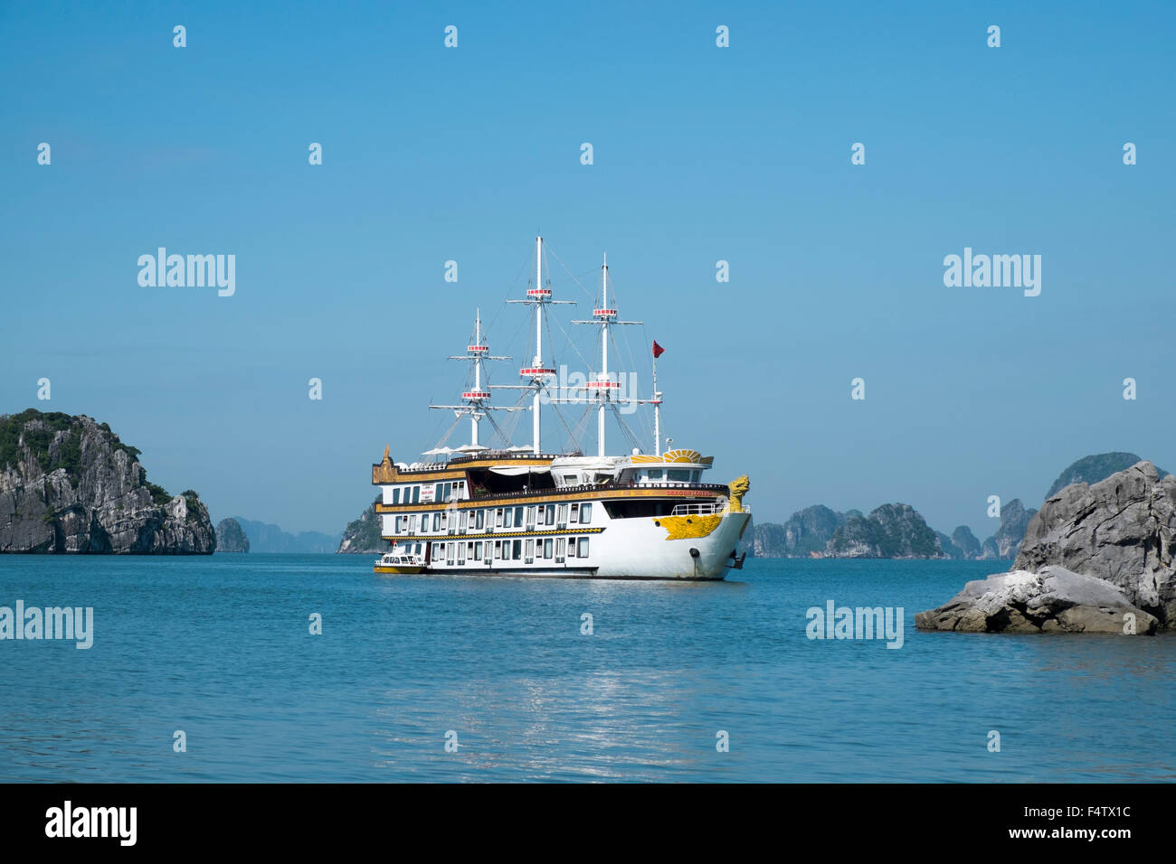 Dragon legend one cruise ship operated by Indochina Junk in Cang Do
