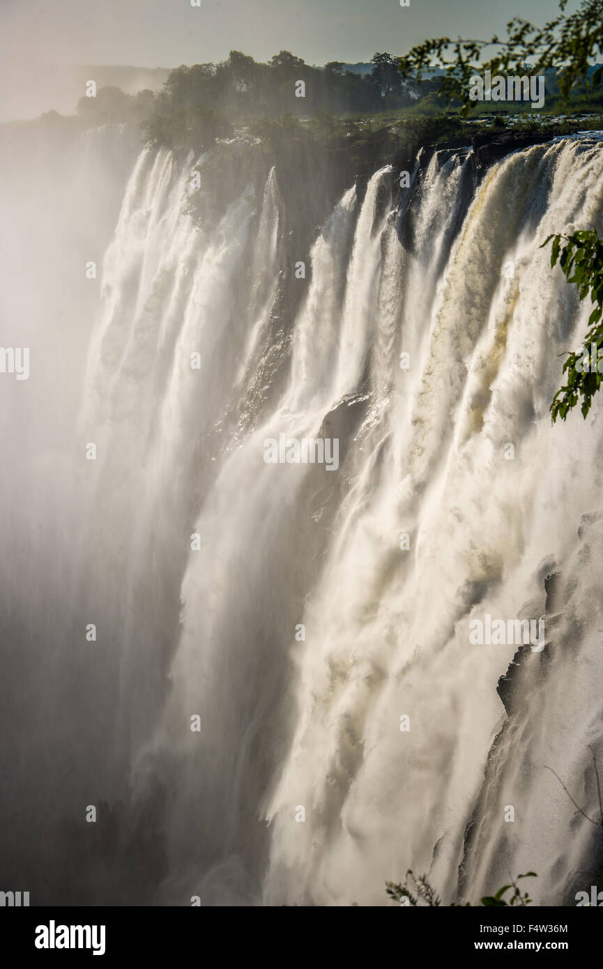 LIVINGSTONE, ZAMBIA, AFRICA Victoria Falls (MosioaTunya) , Worlds largest waterfall , on the