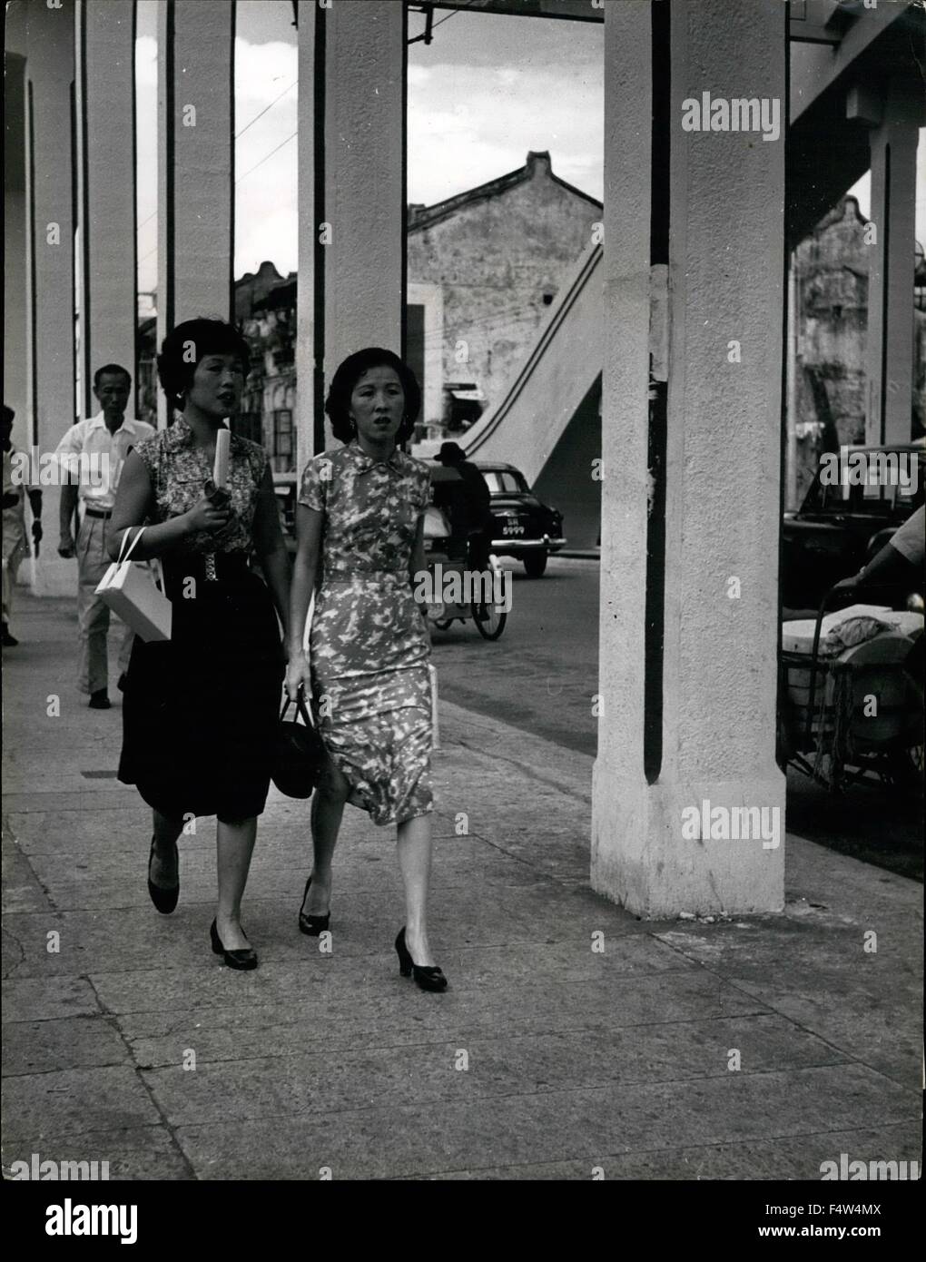 1962 How The Women Dress In Singapore Some young women wear the