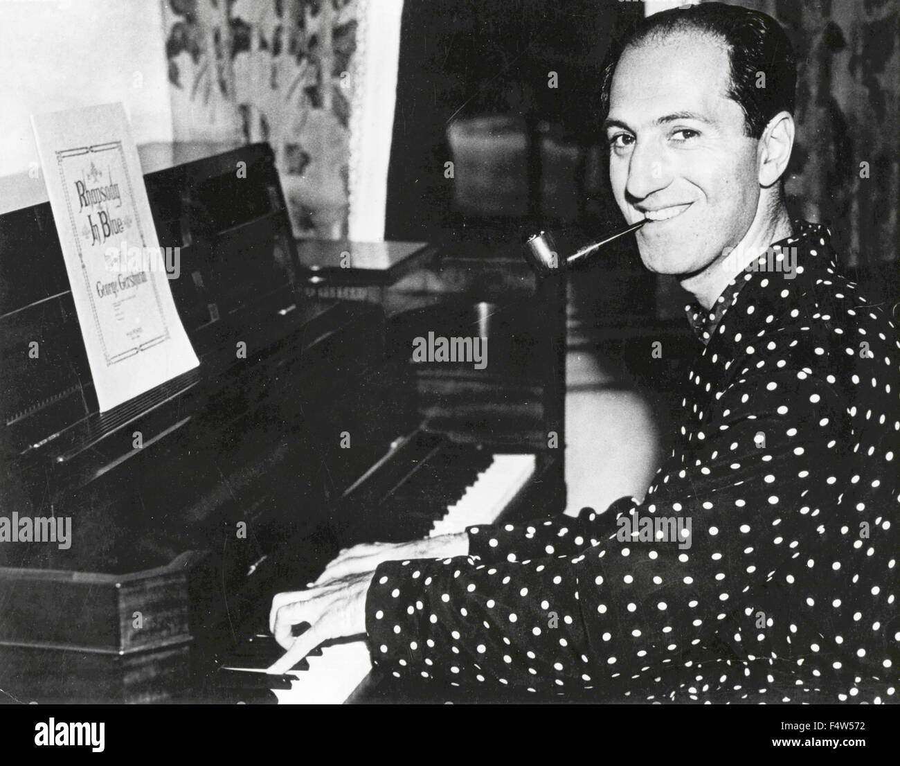 The American composer George Gershwin at the piano Stock Photo