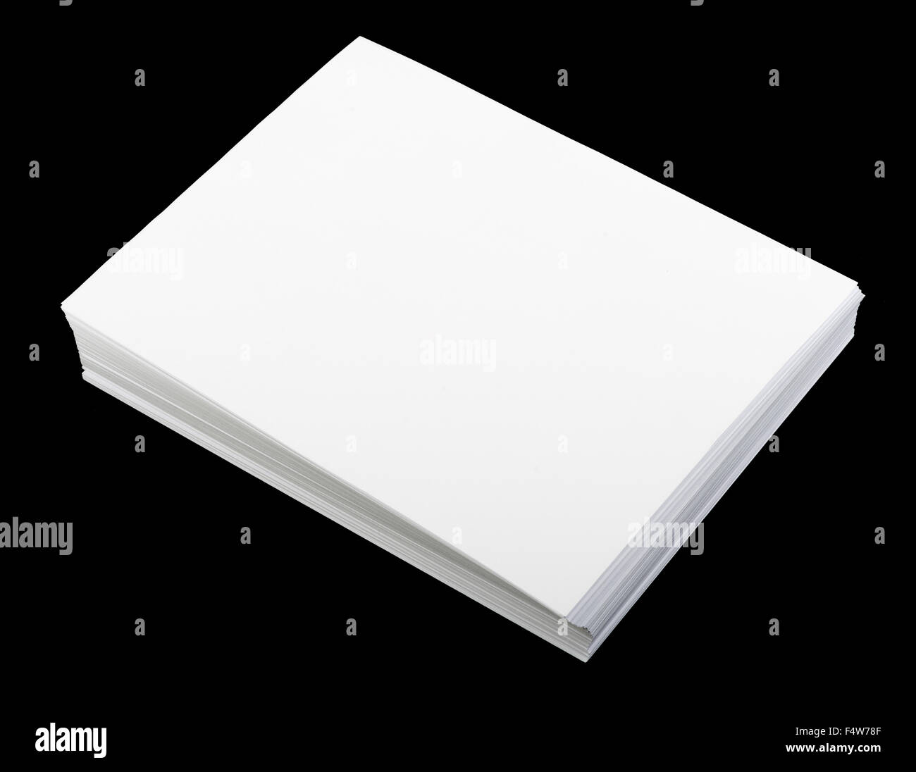 Blank sheet of paper on black, top view Stock Photo Alamy