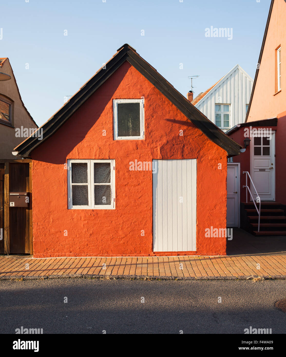 Denmark, Bornholm, Ronne, View of red house Stock Photo Alamy