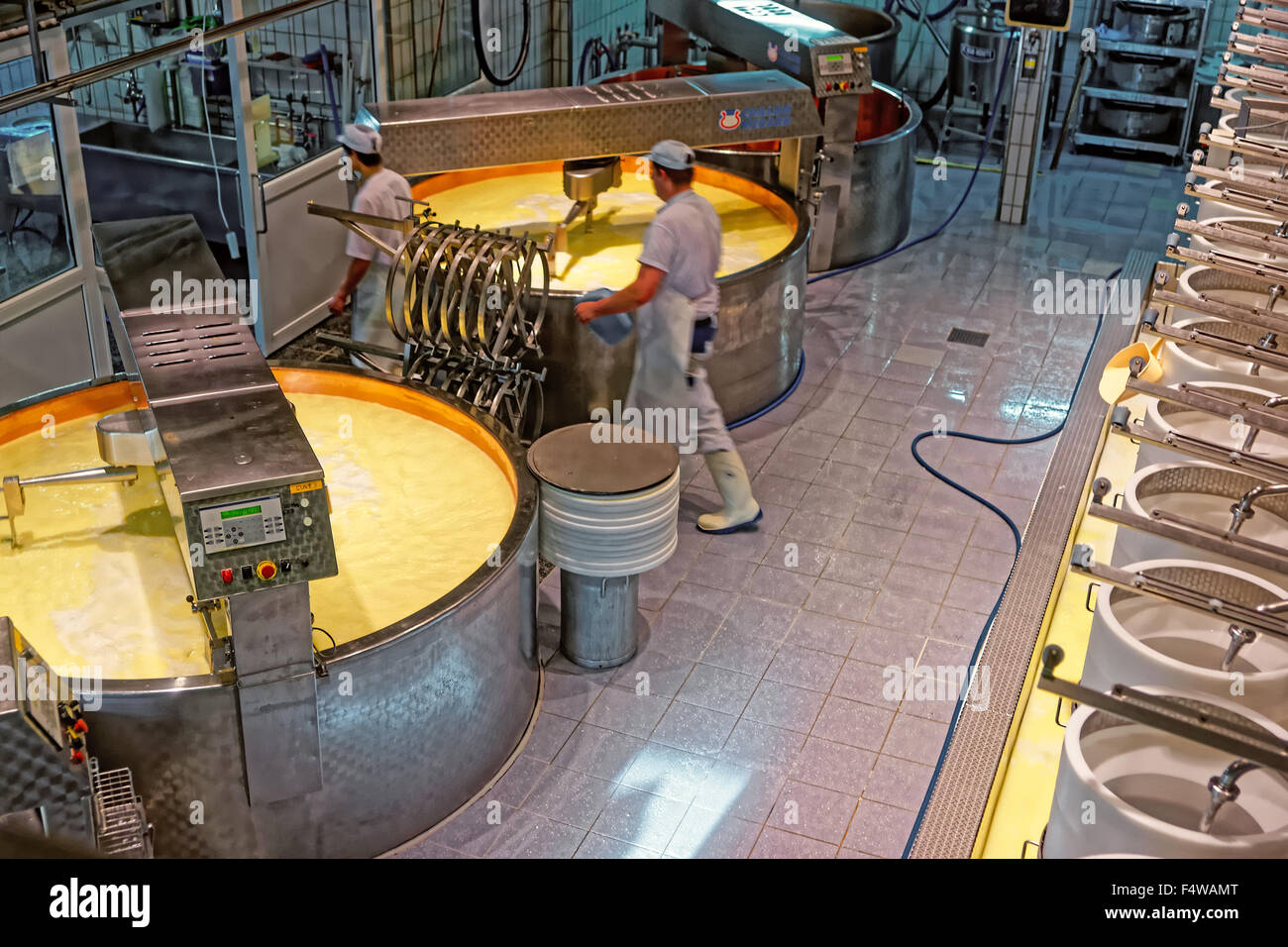 GRUYERE, SWITZERLAND DECEMBER 31, 2014 Process of production of