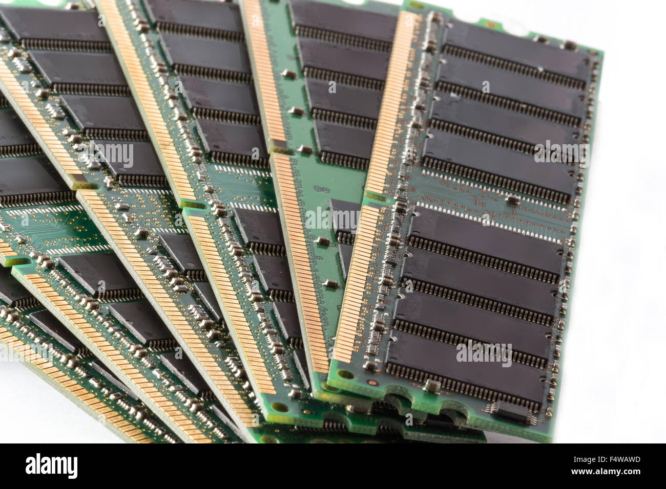 Notebook and laptop computer memory, pc memory banks Stock Photo
