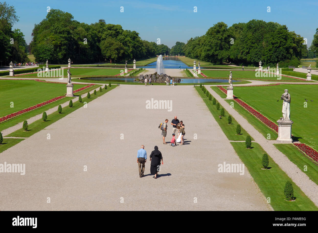 Munich, Nymphenburg Castle, Schloss Nymphenburg, Nymphenburg Palace, Bavaria, Germany, Europe Stock Photo