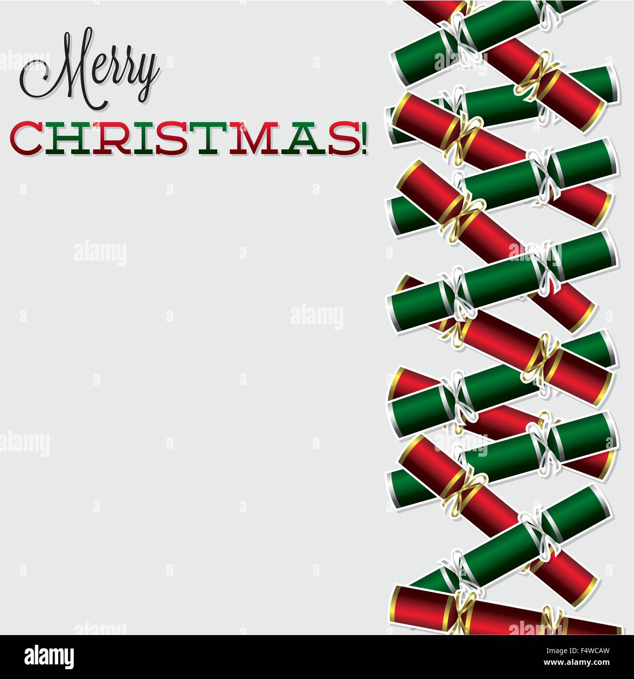Bright Christmas cracker card in vector format Stock Vector Image & Art