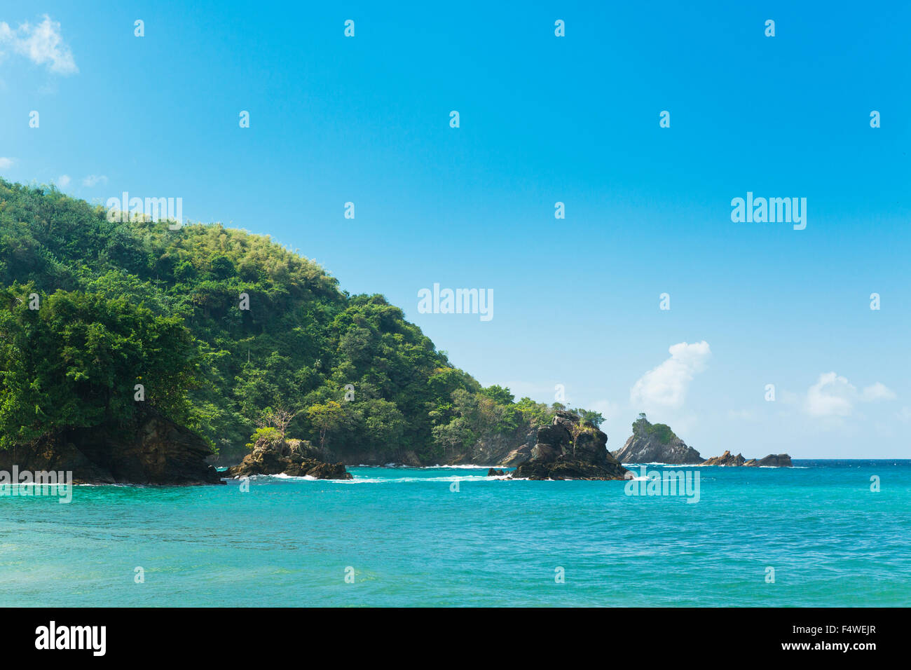 Trinidad and Tobago, Tobago, Englishman's Bay, Turquoise sea with