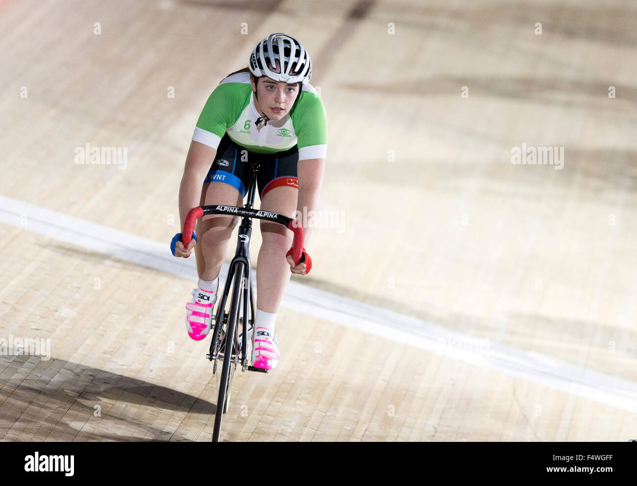 London, UK. 22nd October, 2015. 6 Day London, an elite track cycling competition, Lee Valley Velo Park, London, UK. Credit:  Simon Balson/Alamy Live News Stock Photo