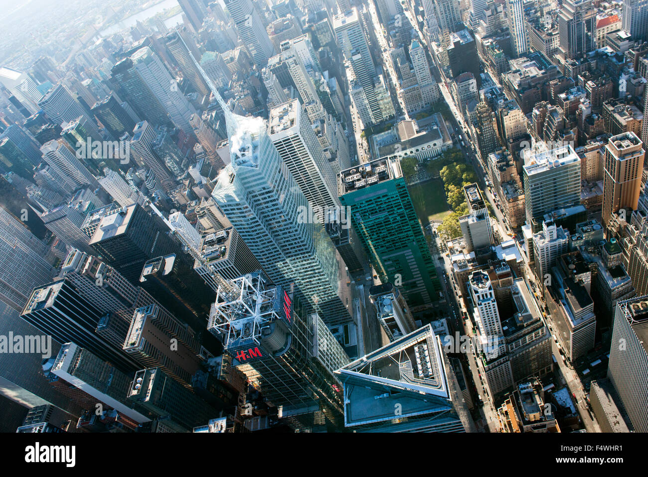 Aerial shot of Midtown Manhattan, New York City USA Stock Photo