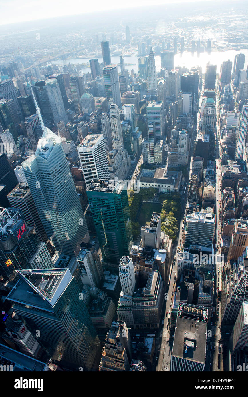 Aerial shot of Midtown Manhattan in New York City USA Stock Photo