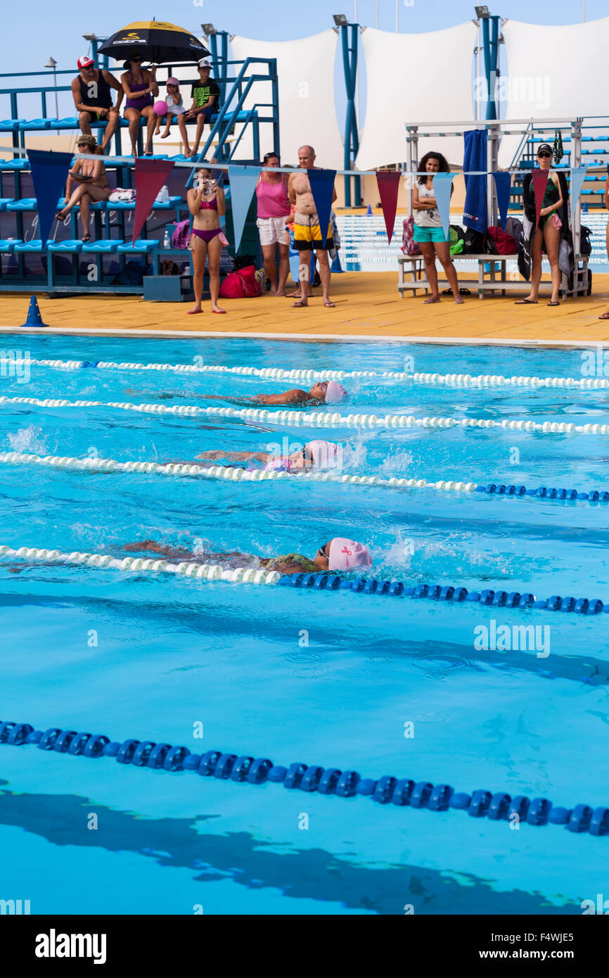Swimming in a pool Stock Photo - Alamy