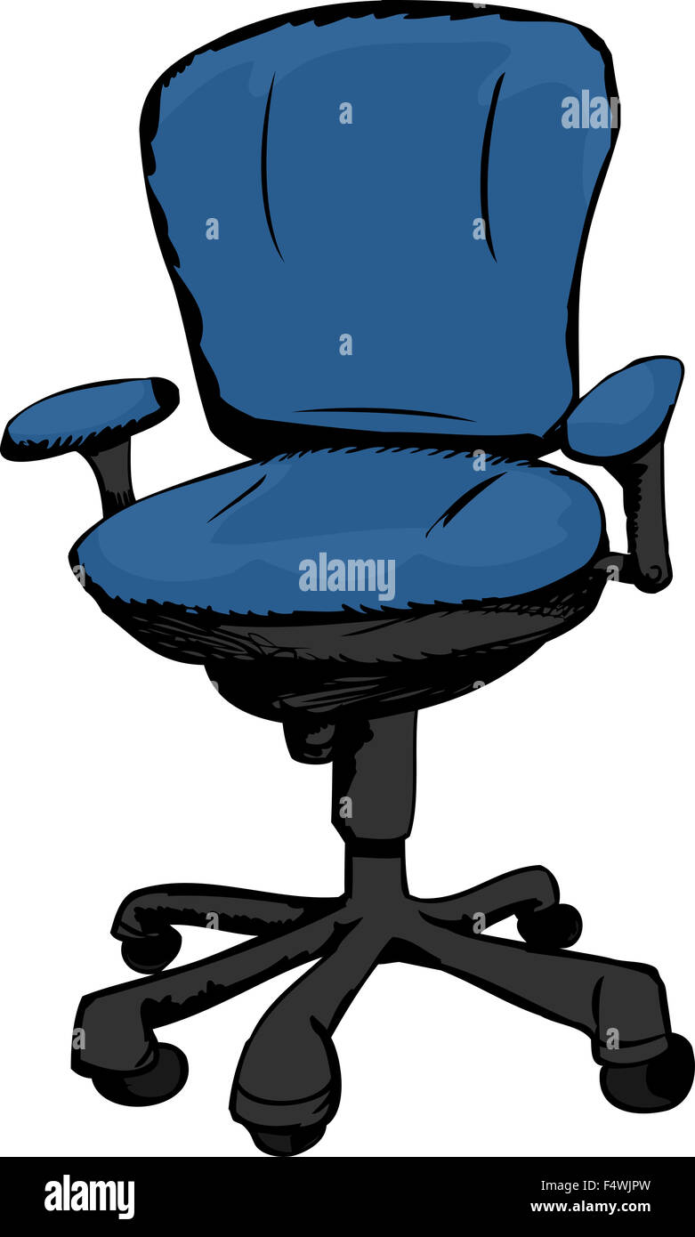 Blue ergonomic office task chair over white background Stock Photo Alamy