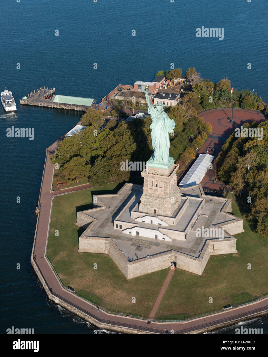 Aerial view of the Statue of Liberty, New York City USA Stock Photo - Alamy
