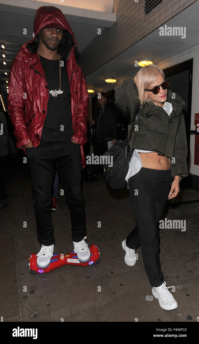 Lily Allen leaving a private screening at The Picture House with Rapper ...