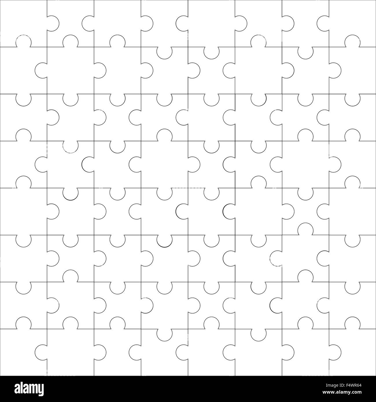 Puzzle pattern line. Abstract connection, unity frame, organization ...