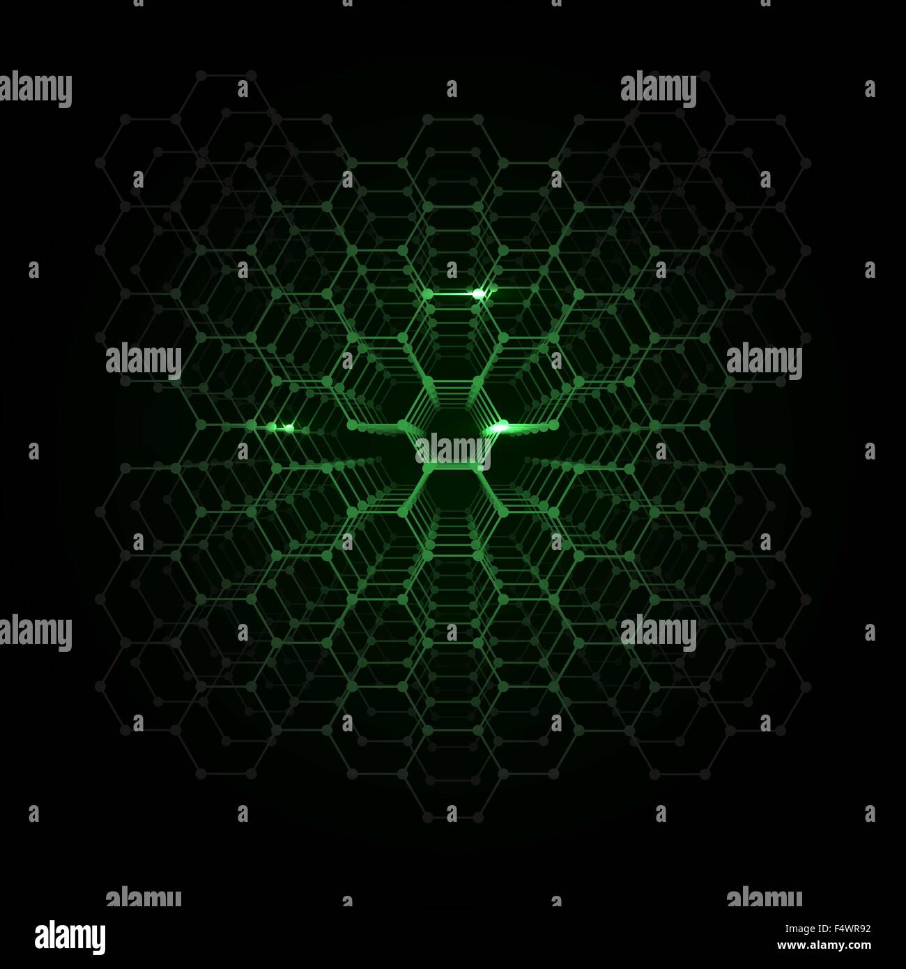 Abstract Vector Futuristic Honeycomb Pattern Background for Cover ...