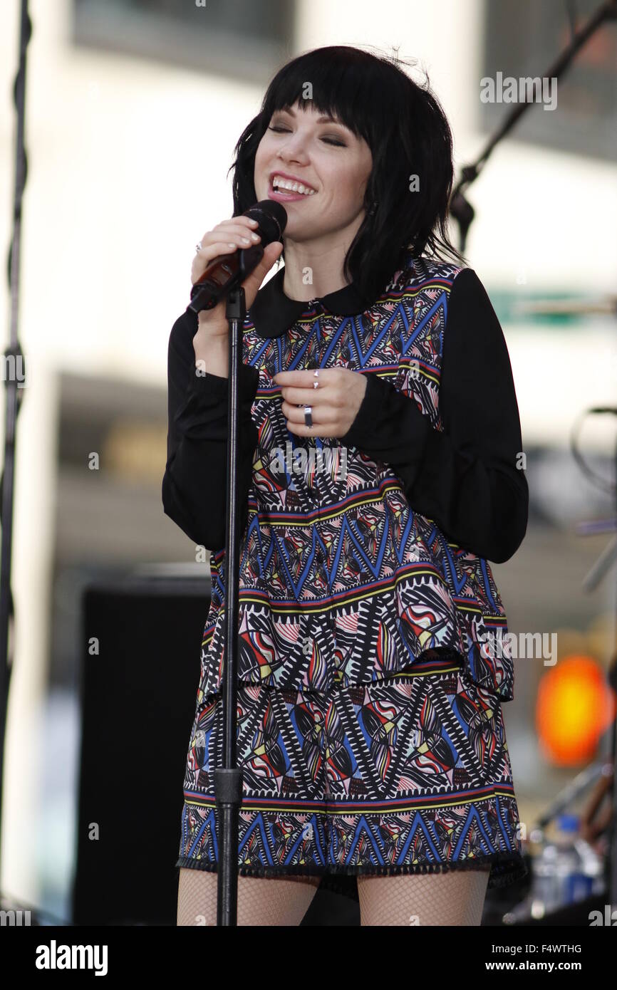 Today Show Summer Concert Series 2015 - Carly Rae Jepsen  Featuring: Carly Rae Jepson Where: New York City, New York, United States When: 21 Aug 2015 Stock Photo