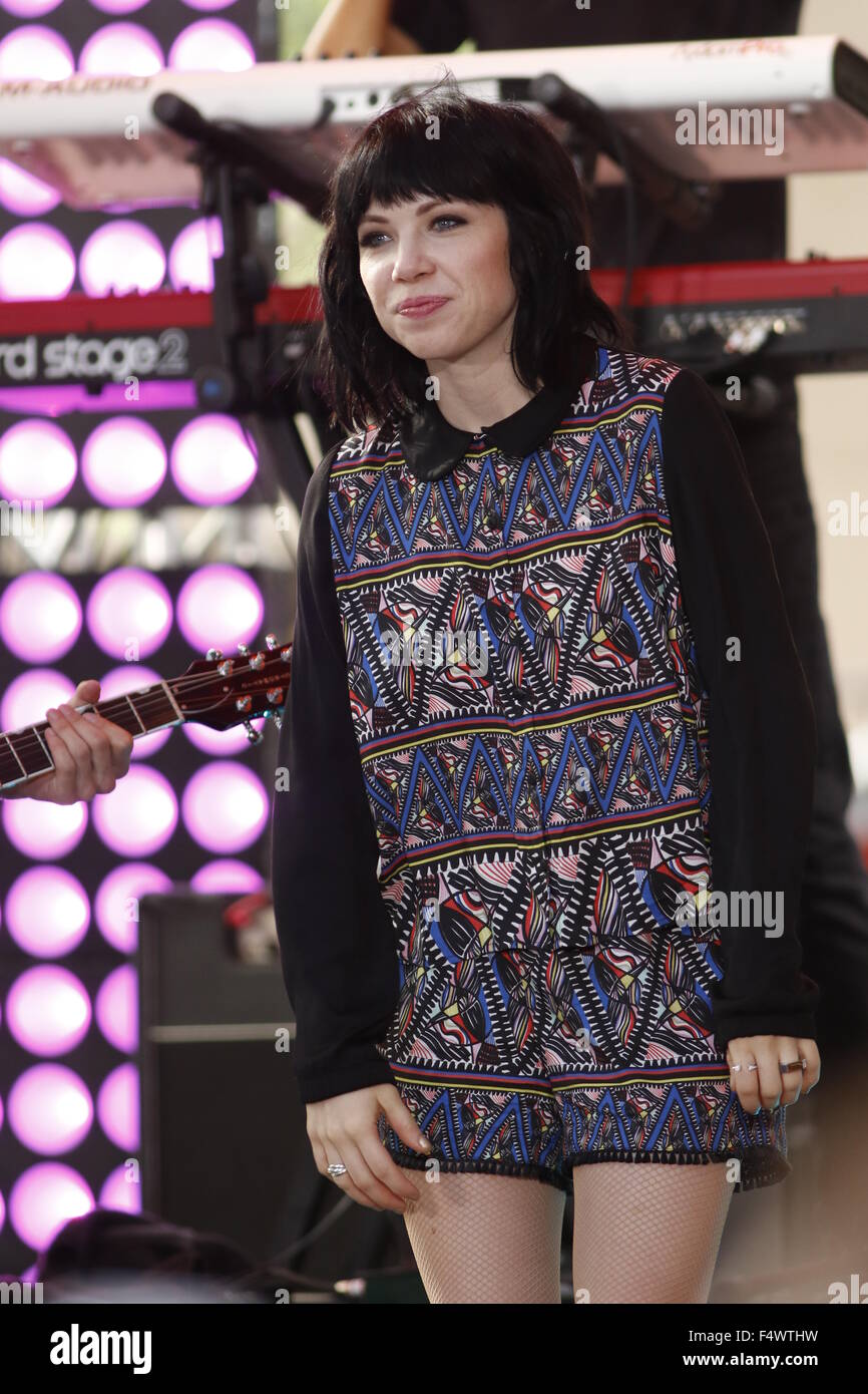 Today Show Summer Concert Series 2015 - Carly Rae Jepsen  Featuring: Carly Rae Jepson Where: New York City, New York, United States When: 21 Aug 2015 Stock Photo