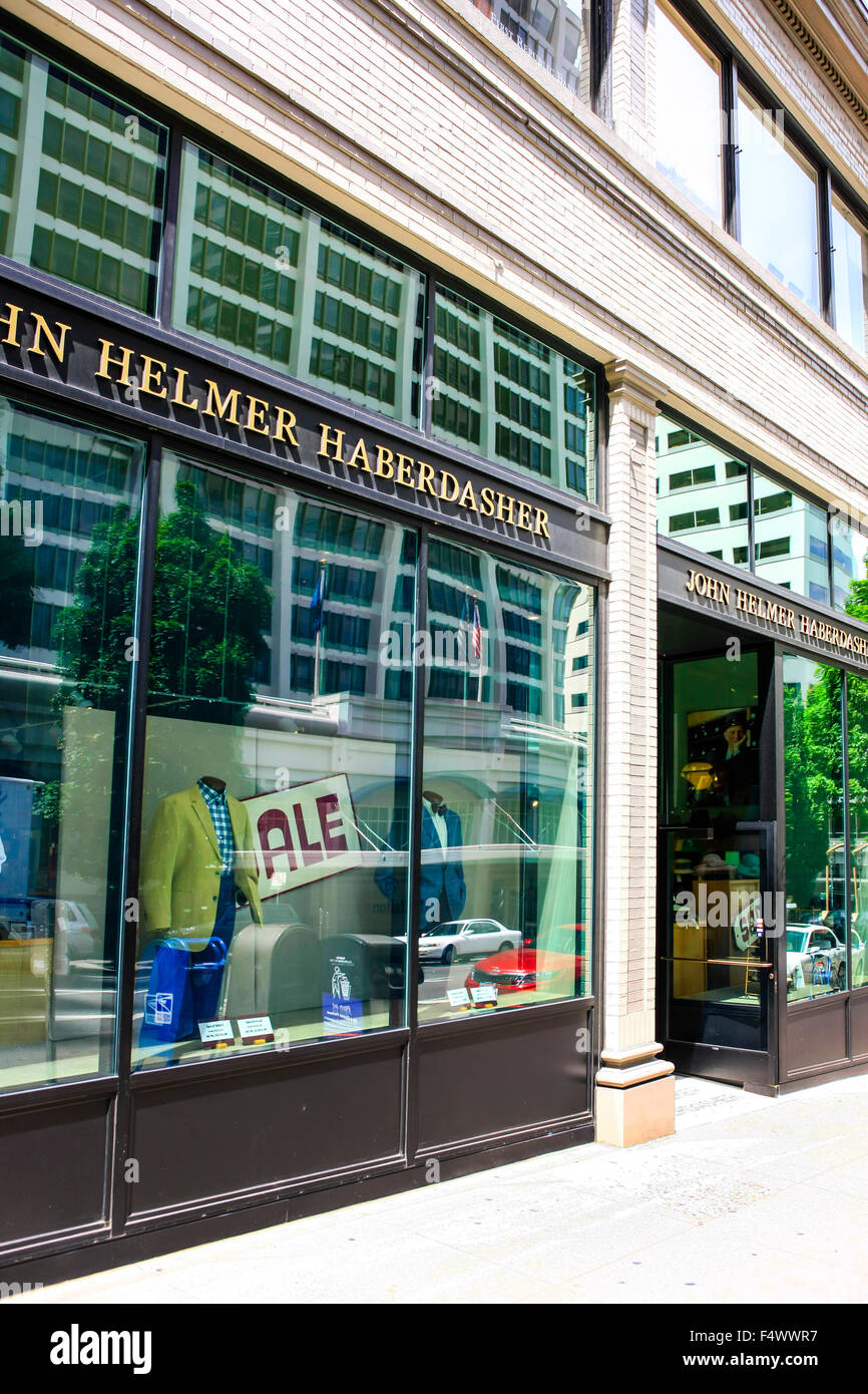 John Helmer Haberdasher store in downtown Portland Oregon Stock Photo