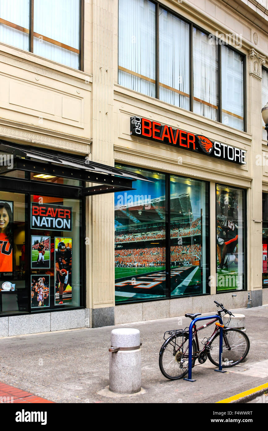 The official Beaver store (OSU Oregon State University) in downtown