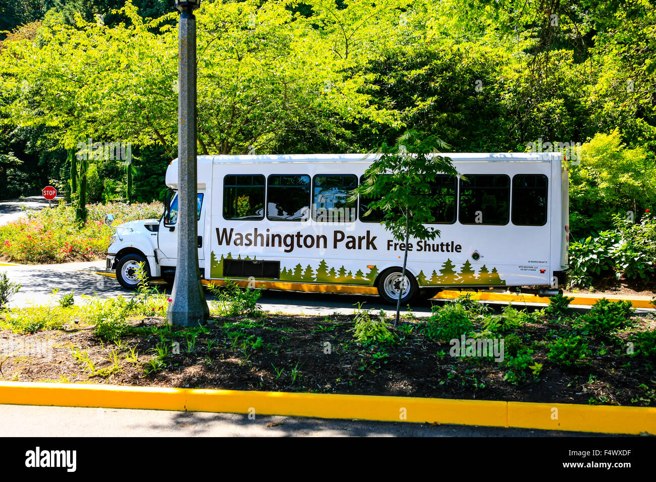 Washington Park free shuttle bus in Portland, Oregon Stock Photo Alamy
