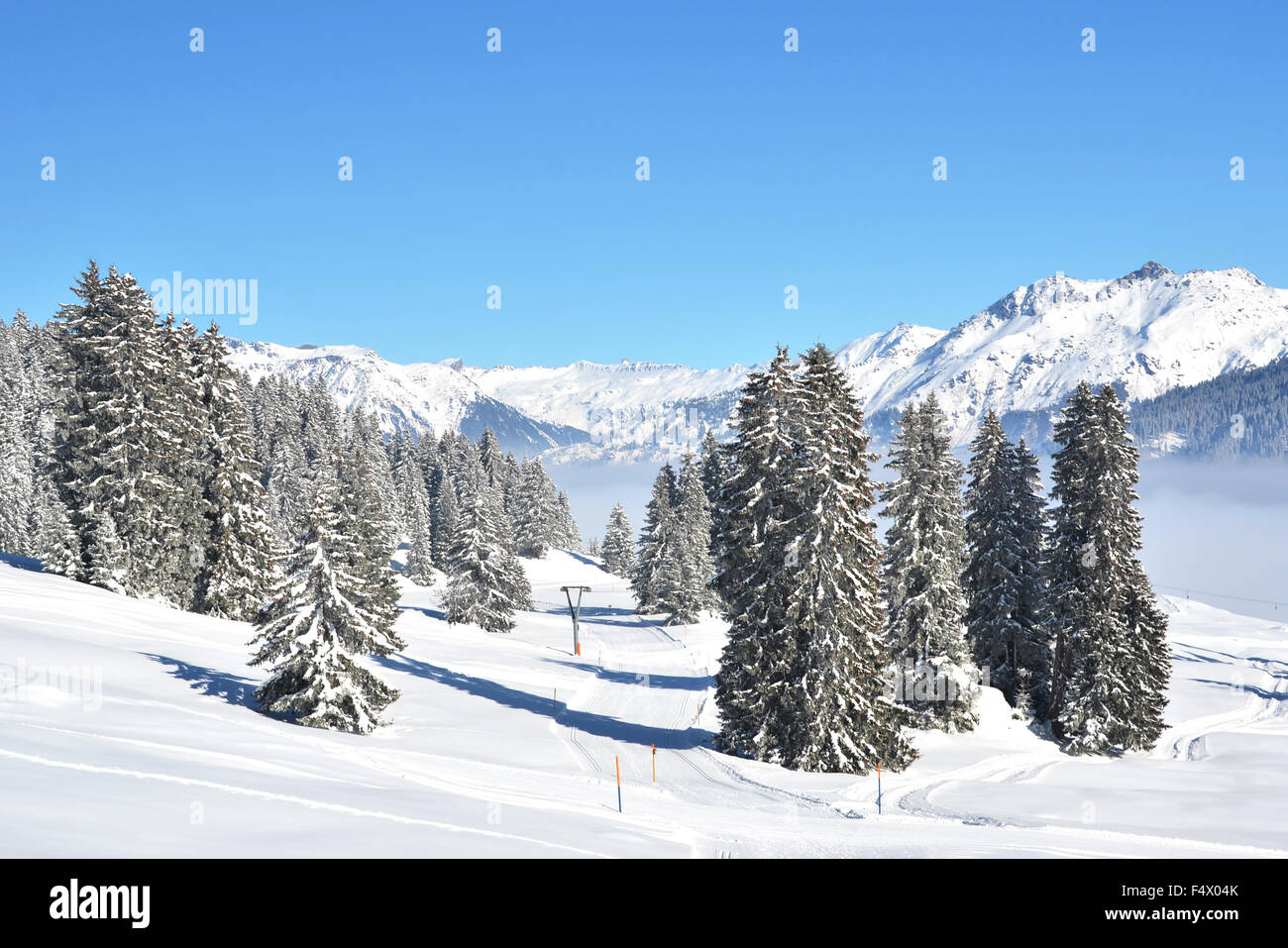 Winter in the Swiss Alps Stock Photo - Alamy