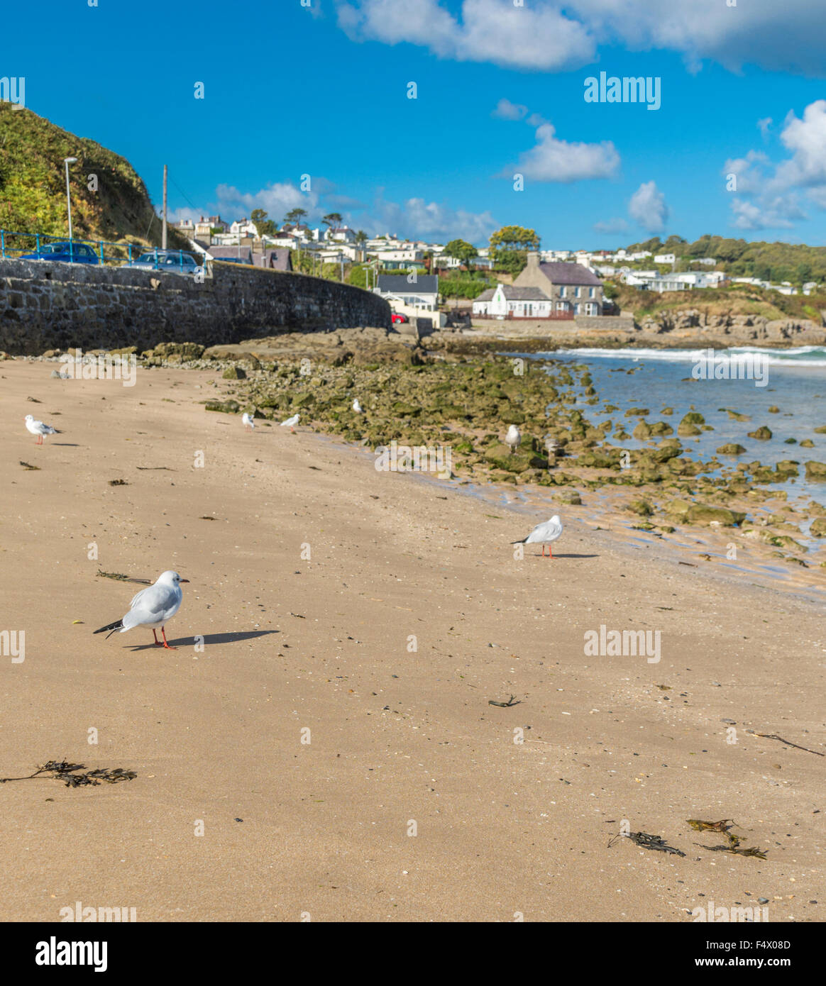 View at Benllech Bay, Isle of Anglesey, North Wales, UK. Taken on 12th