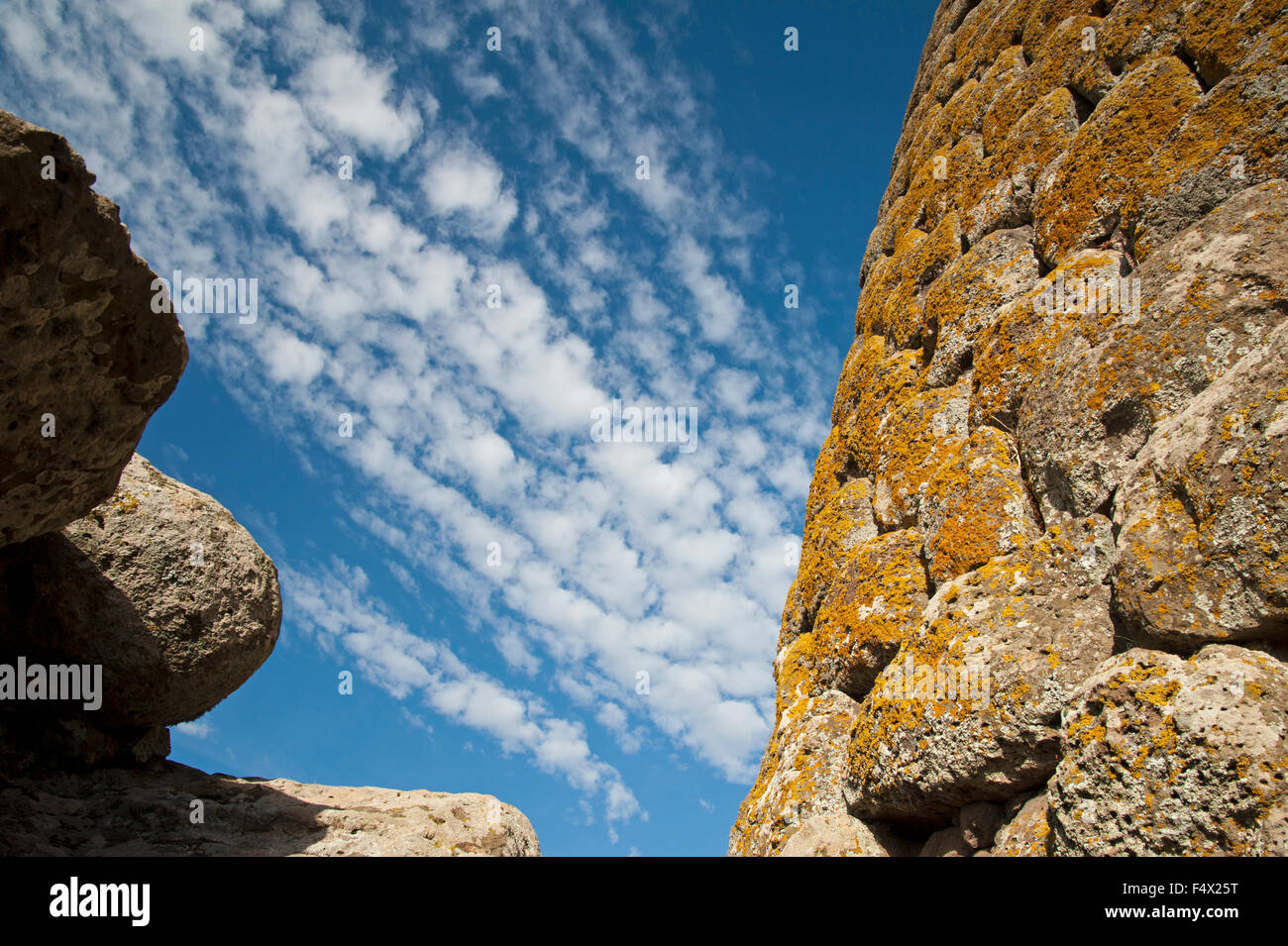 Abbasanta,Sardinia,Italy, 16/10/2015. View of Sardinian famous archaeological landmark: the Nuraghe Losa old tower Stock Photo
