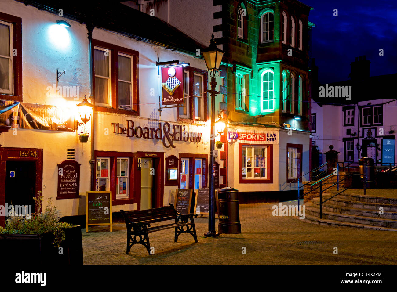 The Board & Elbow pub in Penrith, Cumbria, England UK Stock Photo