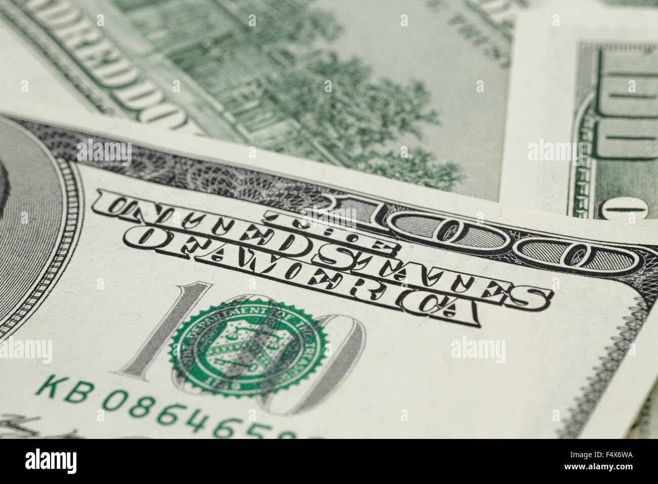 one hundred dollar bills macro photo Stock Photo - Alamy