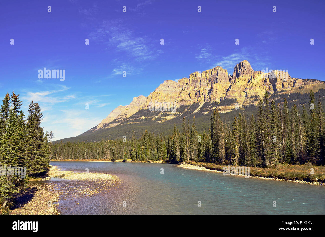 Castle Mountain, Banff National Park, Alberta, Canada Stock Photo