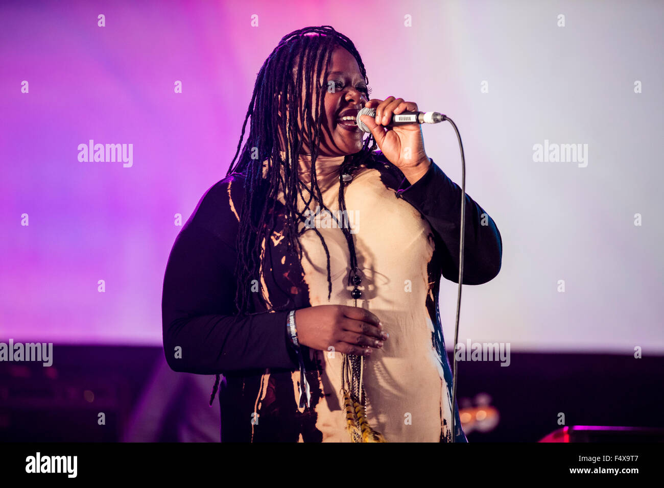 Mercury Prize nominee Eska Mtungwazi performs live at On Blackheath Festival 2015 Stock Photo