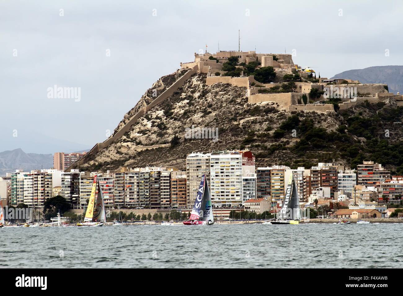 Volvo Ocean Race in port race in Alicante city Stock Photo