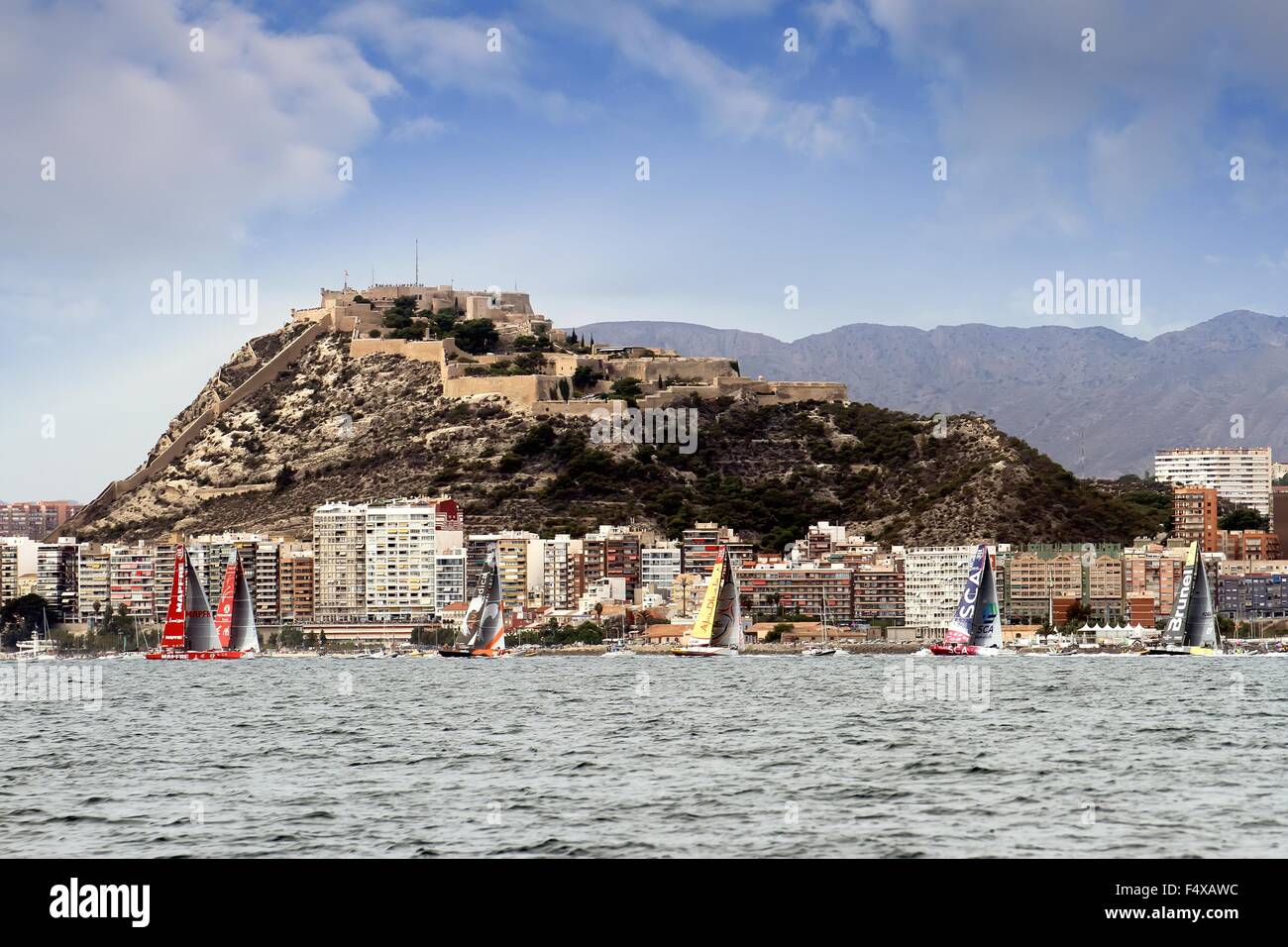 Volvo Ocean Race in port race in Alicante city Stock Photo