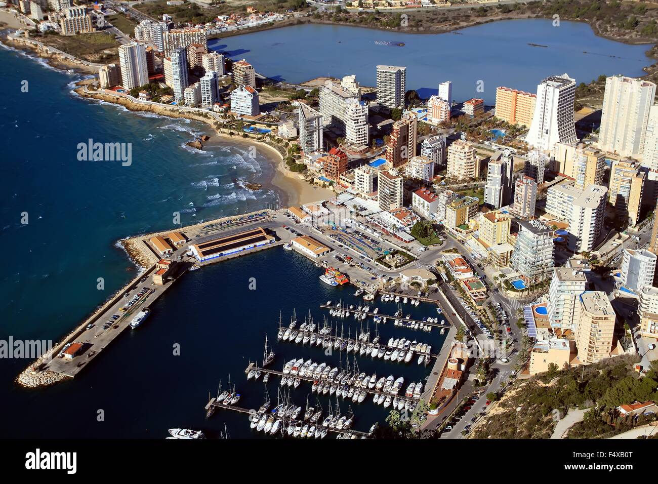 Aerial view of Calpe town in Spain Stock Photo - Alamy