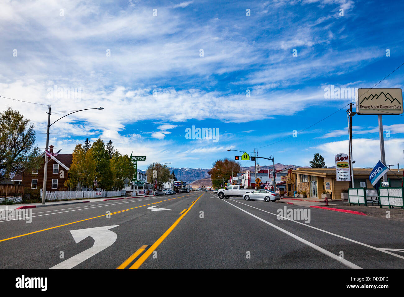 The town of Bridgeport in the Eastern Sierra Nevada mountains of California Stock Photo