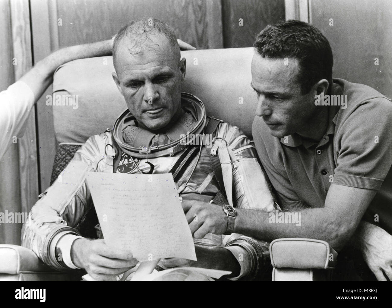 The American astronaut John Glenn and pilot Scott Carpenter, USA Stock Photo