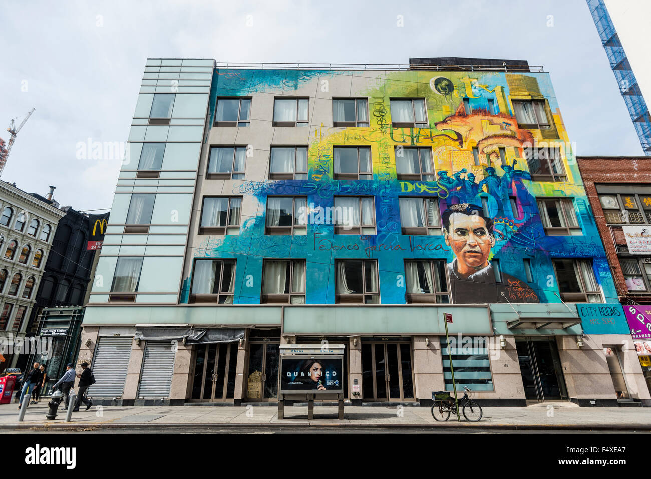 New York, NY 9 September 2015 - mural by Spanish artist Raúl Ruiz honoring poet Fernando Garcia Lorca ©Stacy Walsh Rosenstock Stock Photo